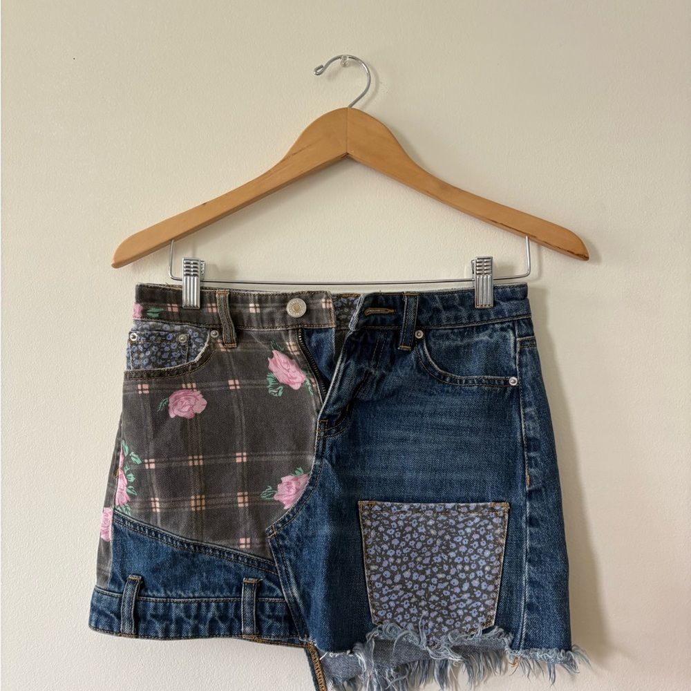 BDG Patchwork Mini Skirt